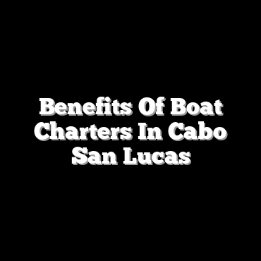 Benefits Of Boat Charters In Cabo San Lucas